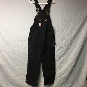 Insulated Black Carhartt Overalls